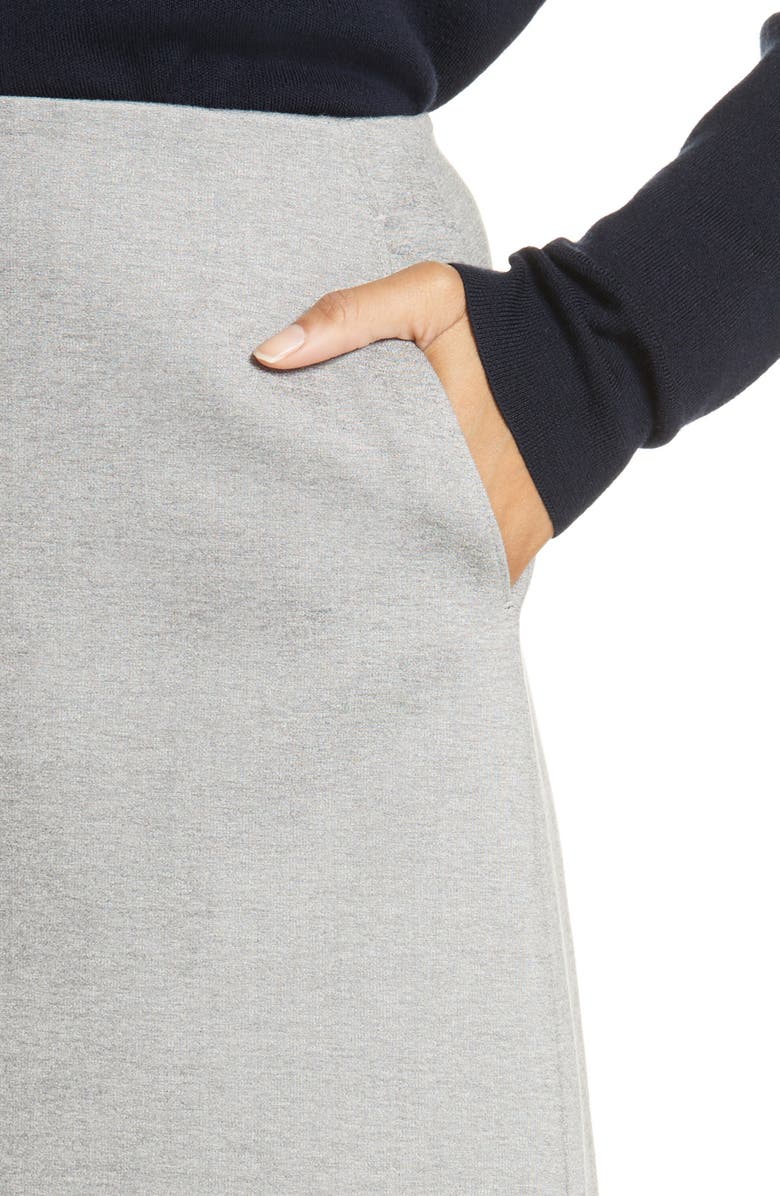 Tibi Bond Stretch Knit A-Line Skirt, Alternate, color, 