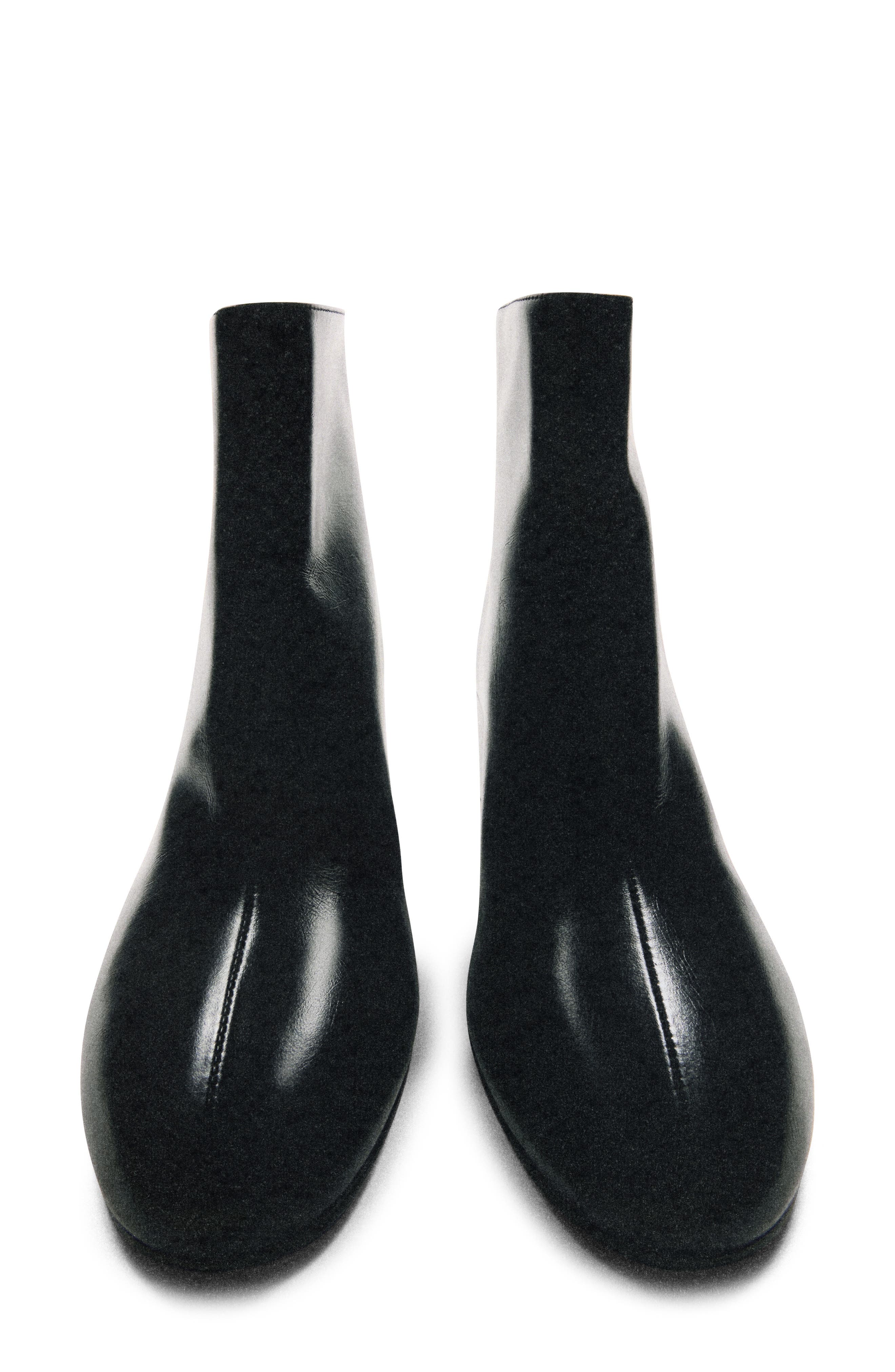 MANGO Claro Ankle Boot, Alternate, color, Black