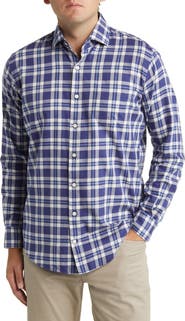 Peter Millar Truett Plaid Soft Cotton Button-Up Shirt