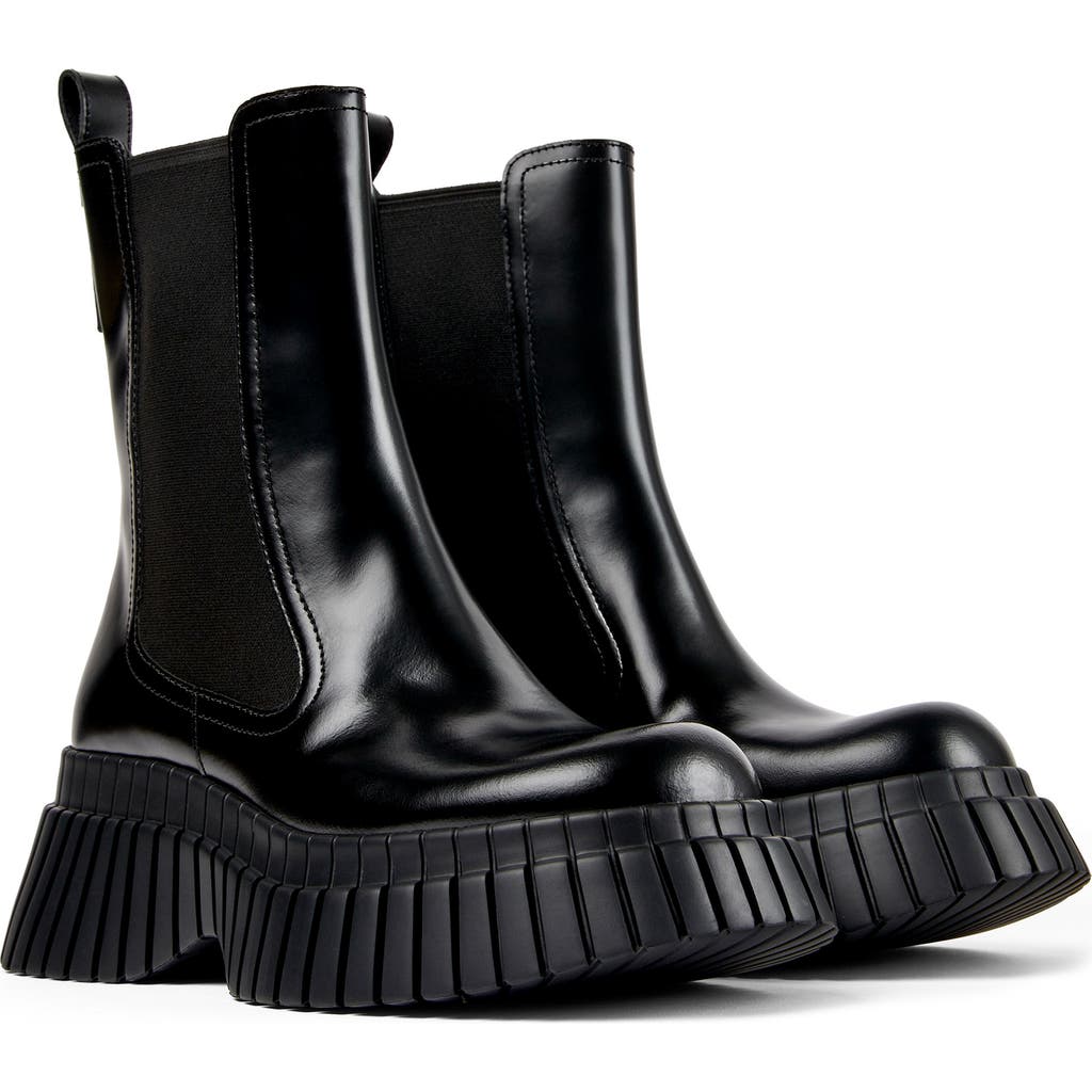 Camper Bcn Elasticated-panel Ankle Boots In Black