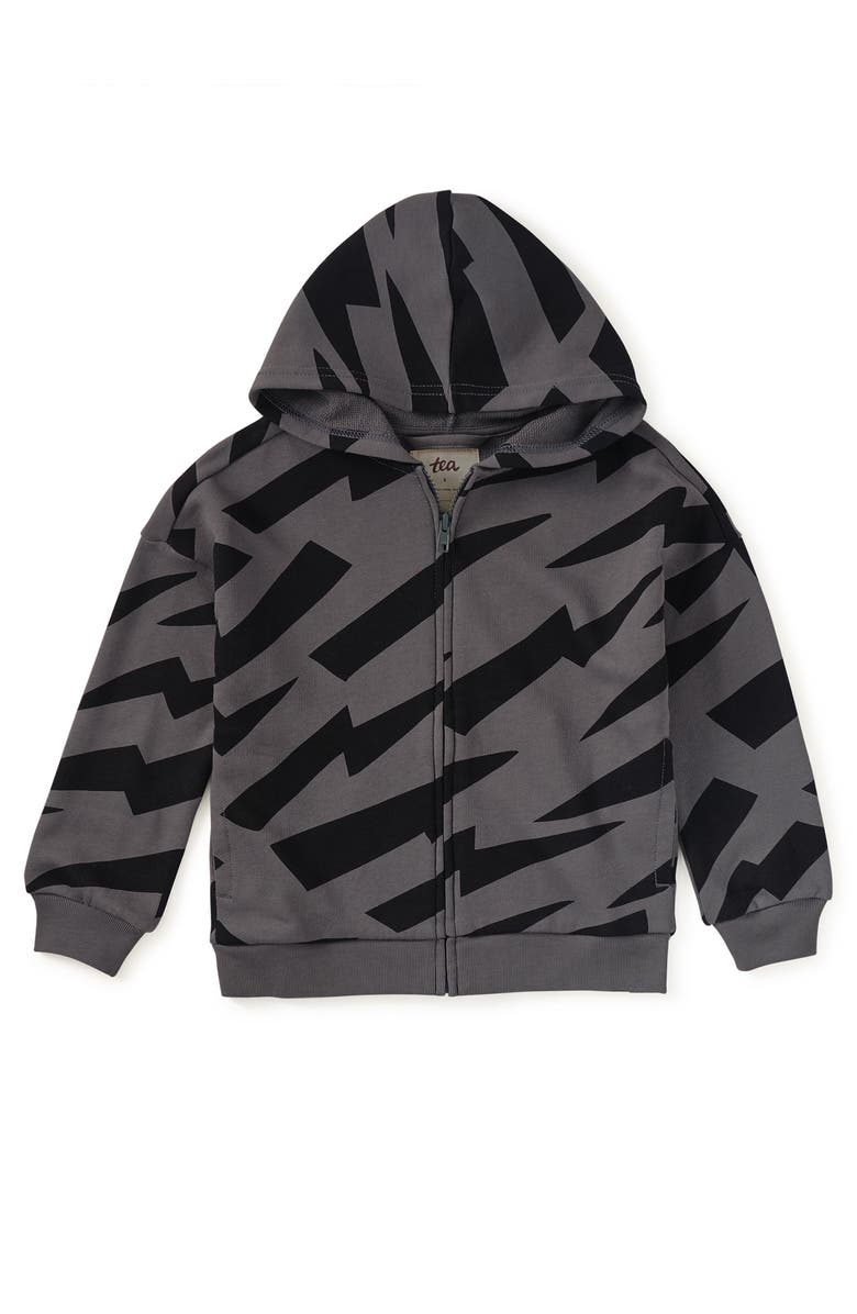 Tea Collection Easy Fit Hoodie, Main, color, Lightning Stripes