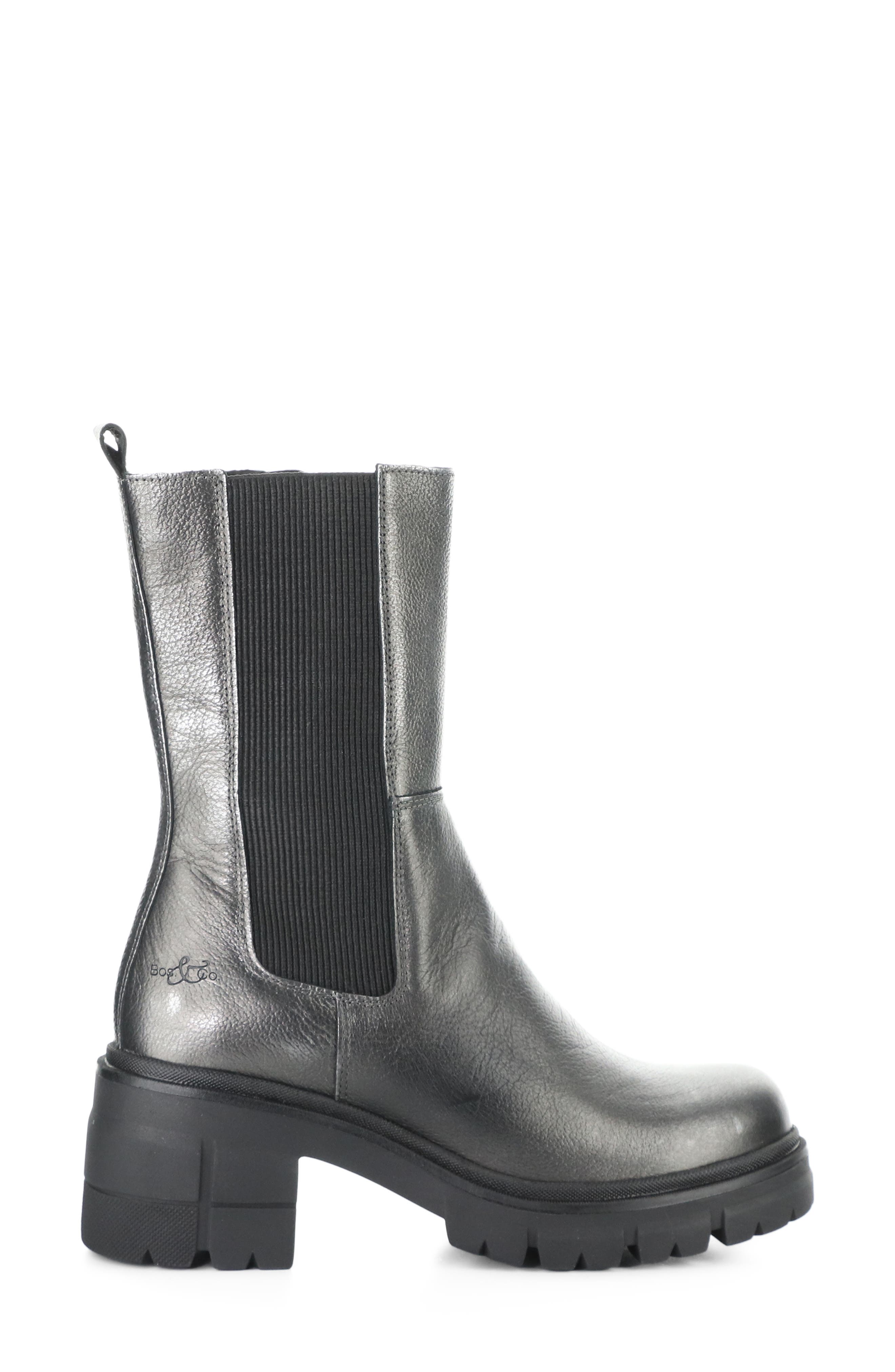 Brunas Waterproof Chelsea Boot, Alternate, color, STEEL/BLACK PIKE/ELA