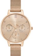 Olivia Burton Multifunction Mesh Strap Watch, 34mm
