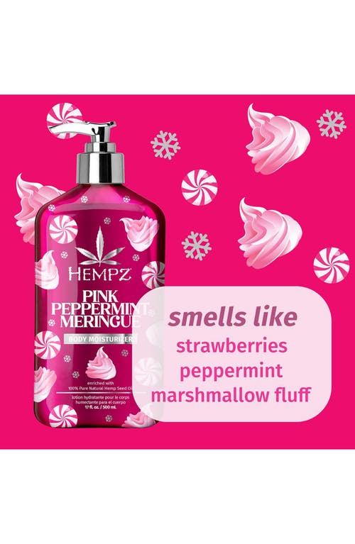 Hempz Pink Peppermint Meringue Body Moisturizer In Transparent