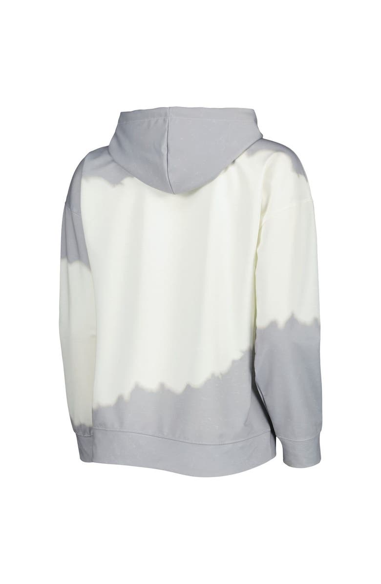 GAMEDAY COUTURE Women's Gameday Couture White/Gray Syracuse Orange For the Fun Double Dip-Dyed Pullover Hoodie, Alternate, color, 