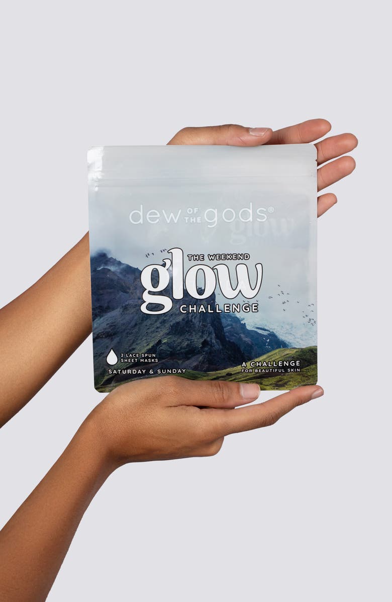 DEW OF THE GODS The Weekend Glow Challenge Face Mask Set, Alternate, color,