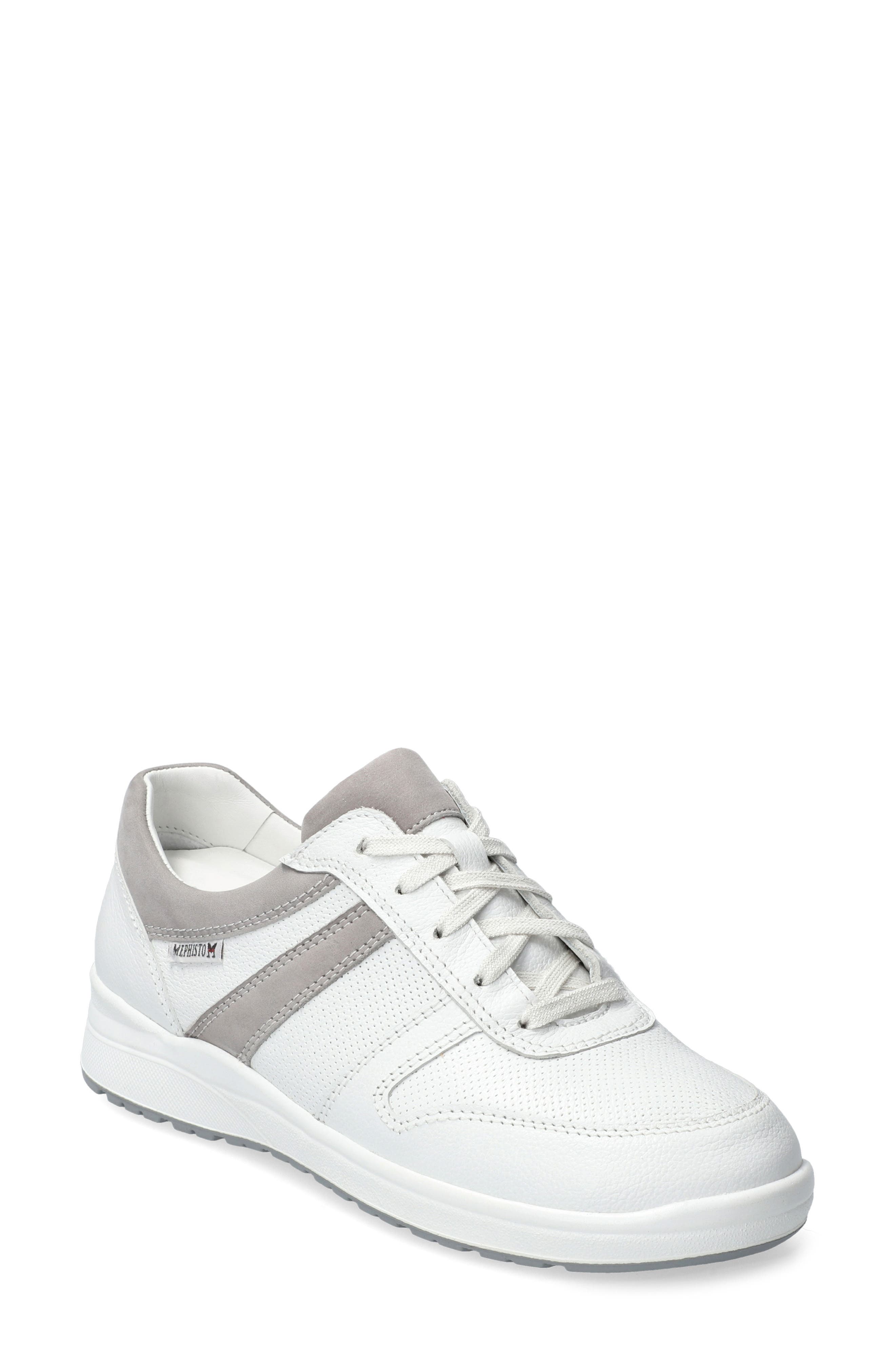 Rebecca Perforated Sneaker, Main, color, WHITE
