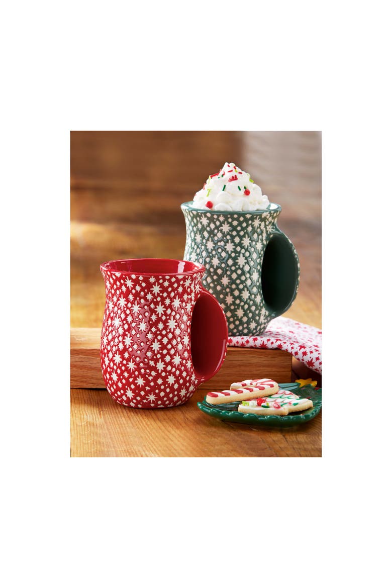 Twinkle Twinkle Handwarmer Mug Green Ceramic Dishwasher Safe, Alternate, color, Green