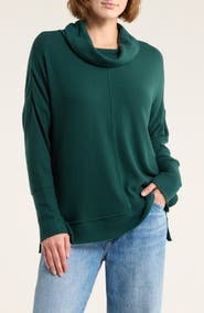 Caslon® Cowl Neck Long Sleeve Tunic Top