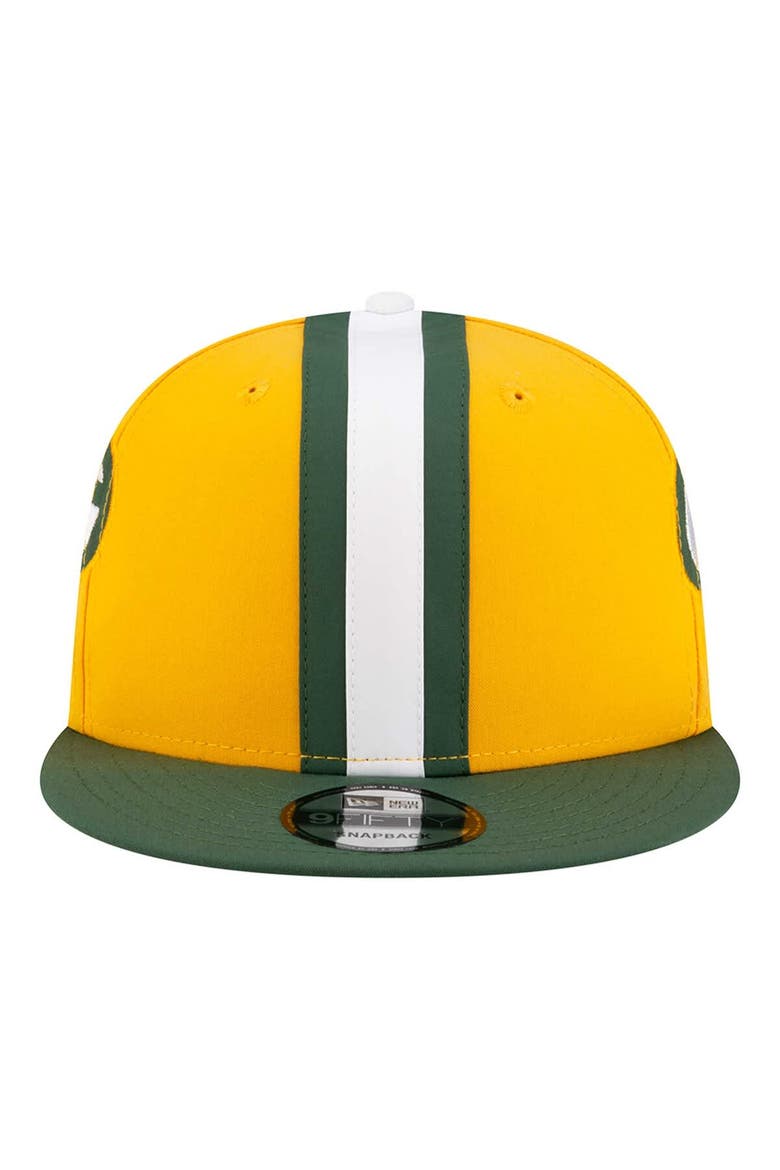 Men's New Era Gold Green Bay Packers  Helmet 9FIFTY Snapback Hat, Alternate, color, Gold