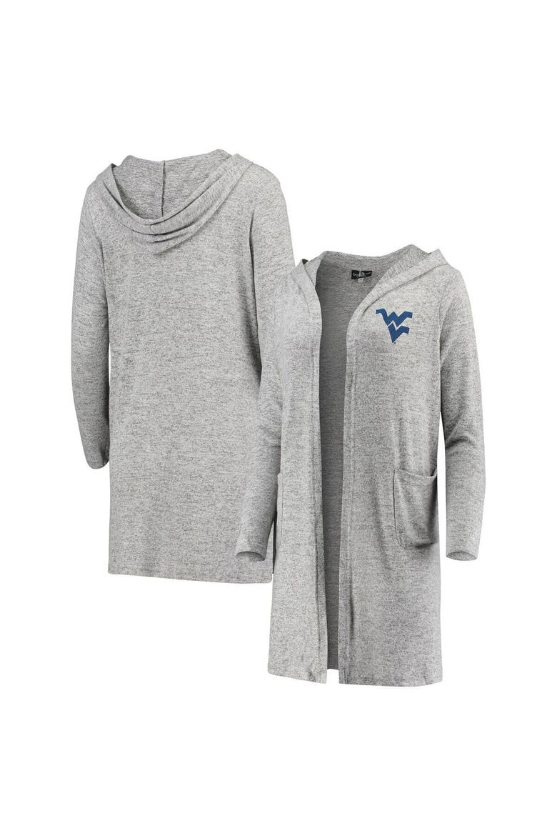 Women's Heathered Gray West Virginia Mountaineers Cuddle Soft Duster Tri-Blend Hooded Cardigan, Main, color, Heather Gray