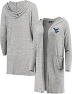 BOXERCRAFT Women's Heathered Gray West Virginia Mountaineers Cuddle Soft Duster Tri-Blend Hooded Cardigan