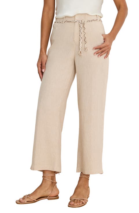 Eliot Linen Blend Ankle Wide Leg Pants (Regular & Petite)