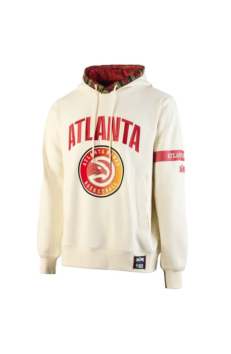 Two Hype Men's NBA x Two Hype Cream Atlanta Hawks Culture & Hoops Collection Premium Pullover Hoodie, Alternate, color,