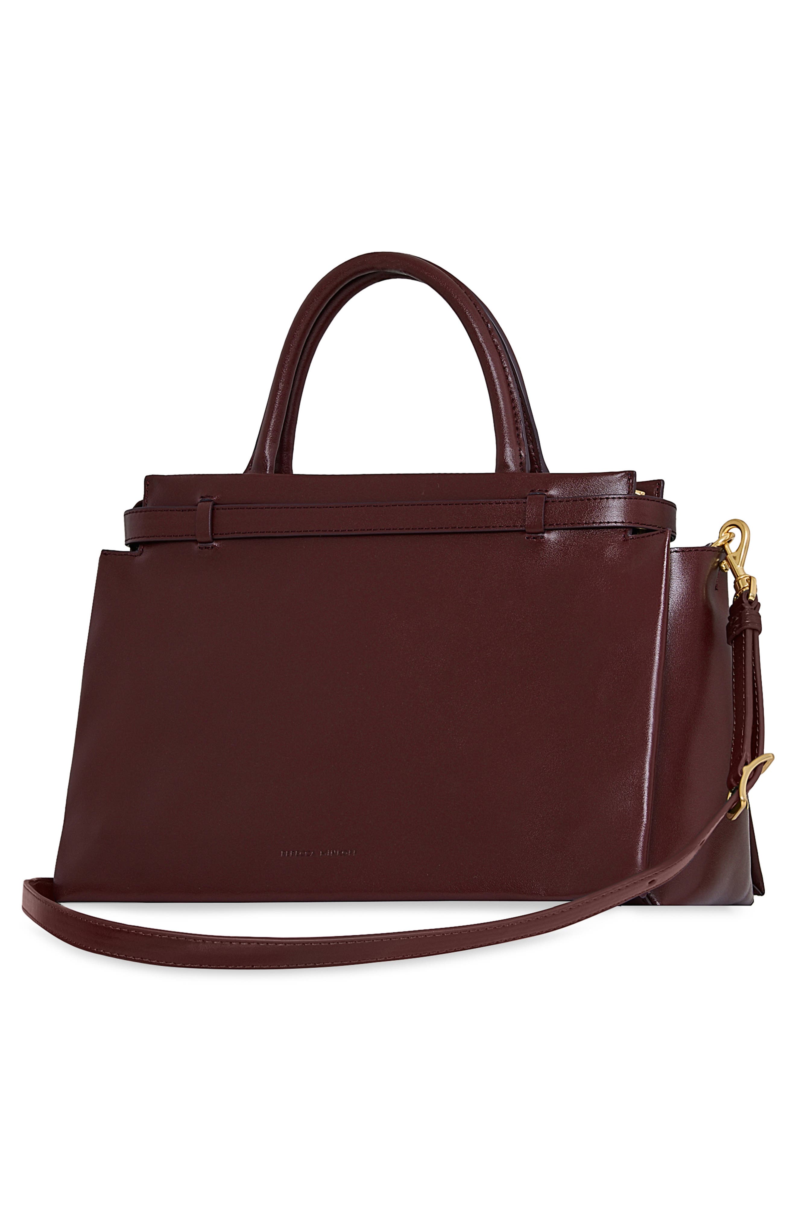 Rebecca Minkoff Insider Leather Shoulder Bag, Alternate, color, Port