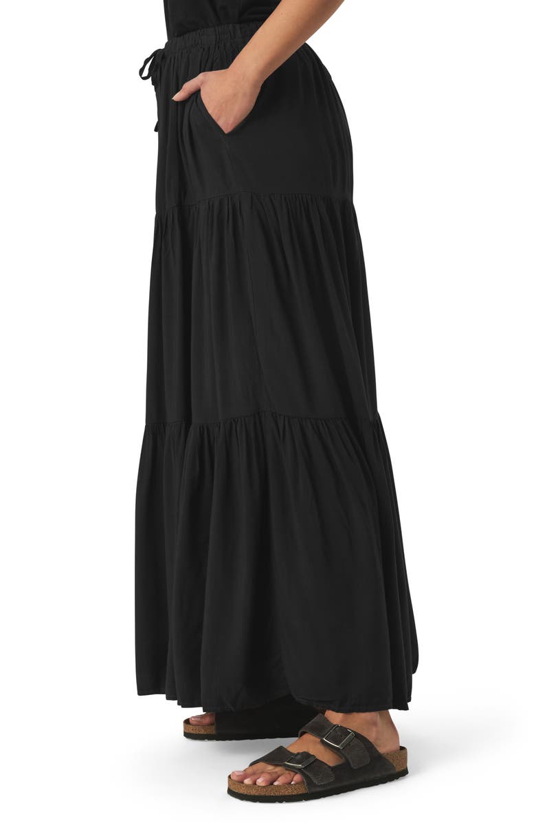 Splendid Melanie Tiered Drawstring Maxi Skirt, Alternate, color, 