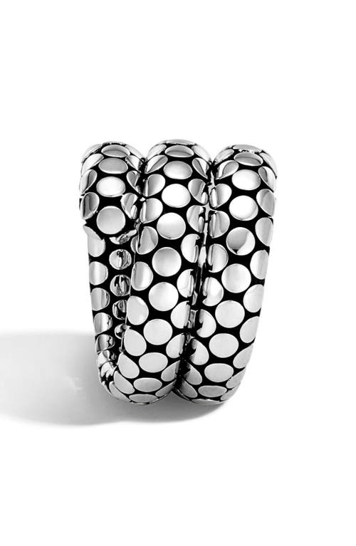 John Hardy Dot Double Coil Ring In Metallic