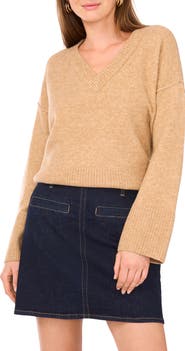 Vince Camuto High-Low V-Neck Sweater