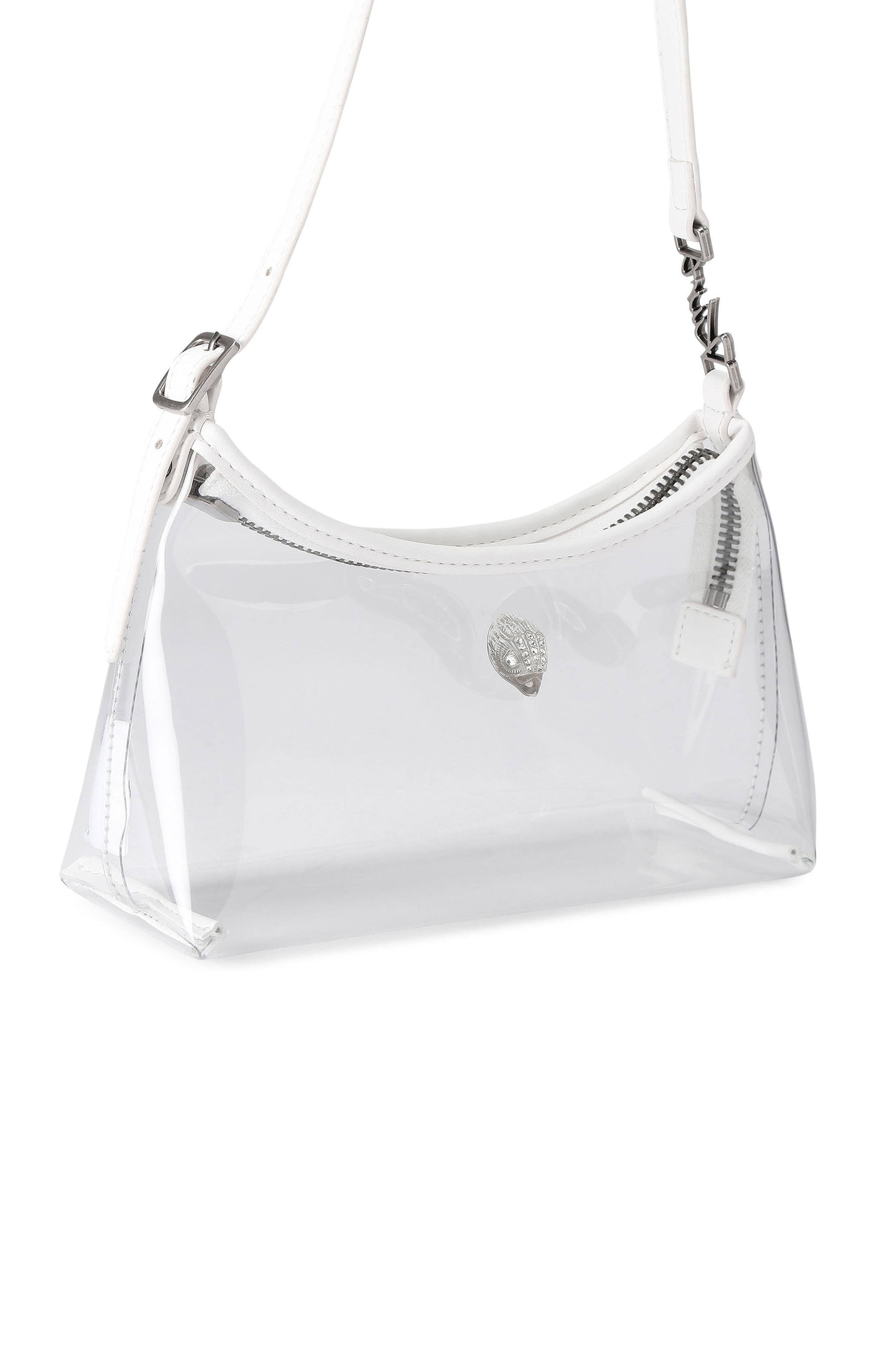 Kurt Geiger London Kurt Mini Vinyl Shoulder Bag, Alternate, color, Clear White