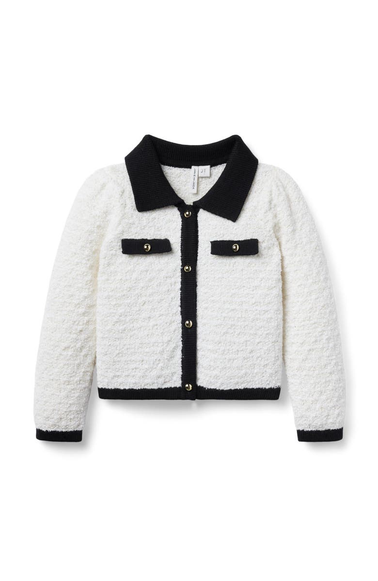 Janie and Jack The Textured Collared Cardigan, Main, color,