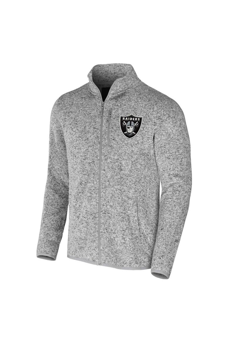 Men's NFL x Darius Rucker Collection by Fanatics Heather Gray Las Vegas Raiders Fleece Full-Zip Jacket, Alternate, color, Heather Gray