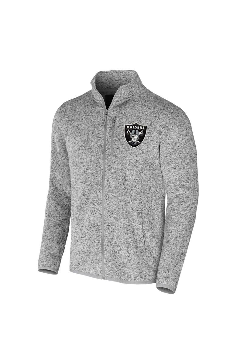 NFL X DARIUS RUCKER Men's NFL x Darius Rucker Collection by Fanatics Heather Gray Las Vegas Raiders Fleece Full-Zip Jacket, Alternate, color, 