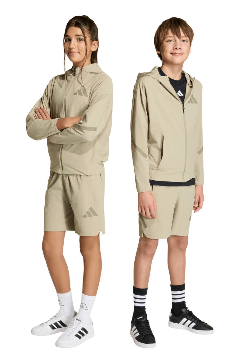 Kids' Z-N-E Woven Travel Shorts, Alternate, color, WONDER CARGO/ CLAY