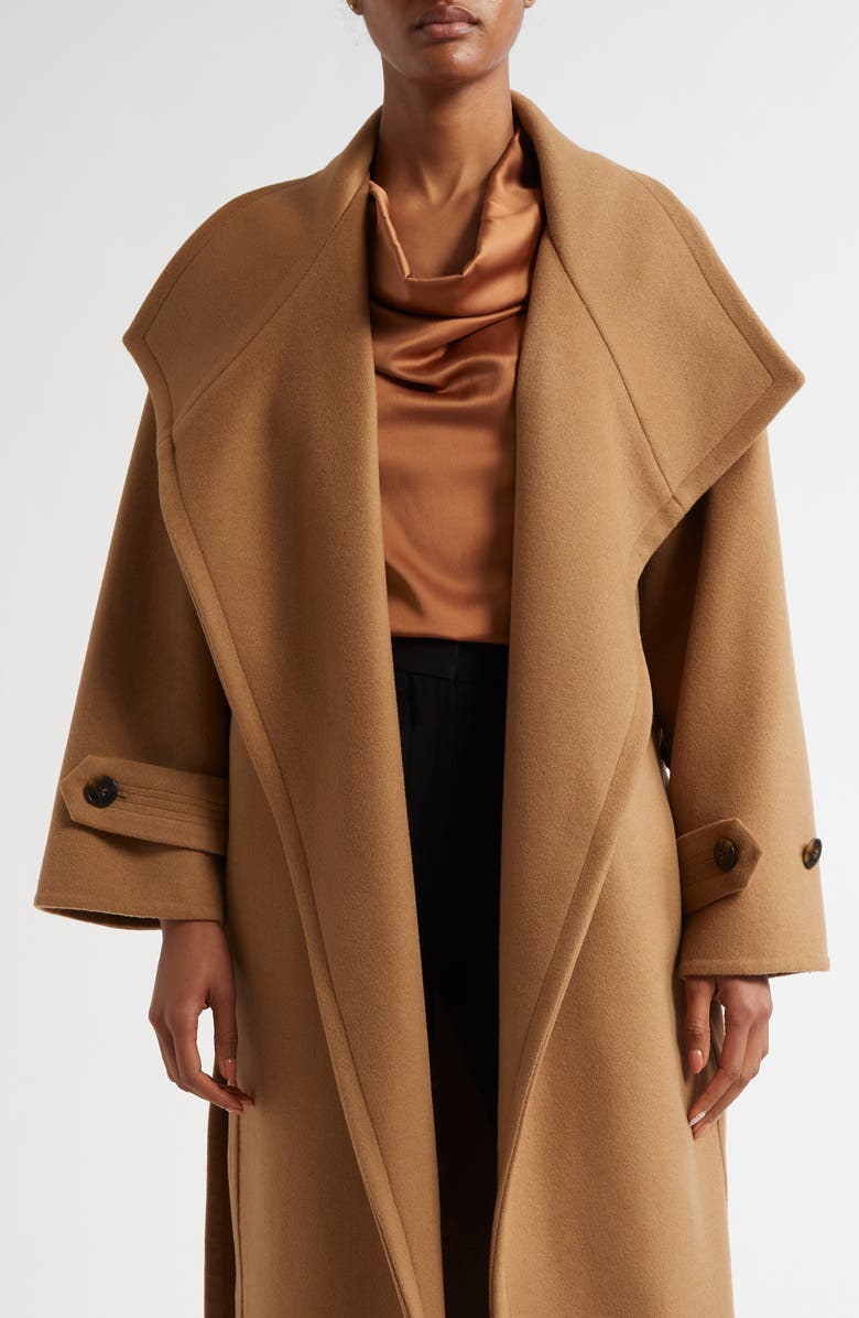 Reiss Atelier Evelyn Wool & Cashmere Double Face Wrap Coat, Main, color, 