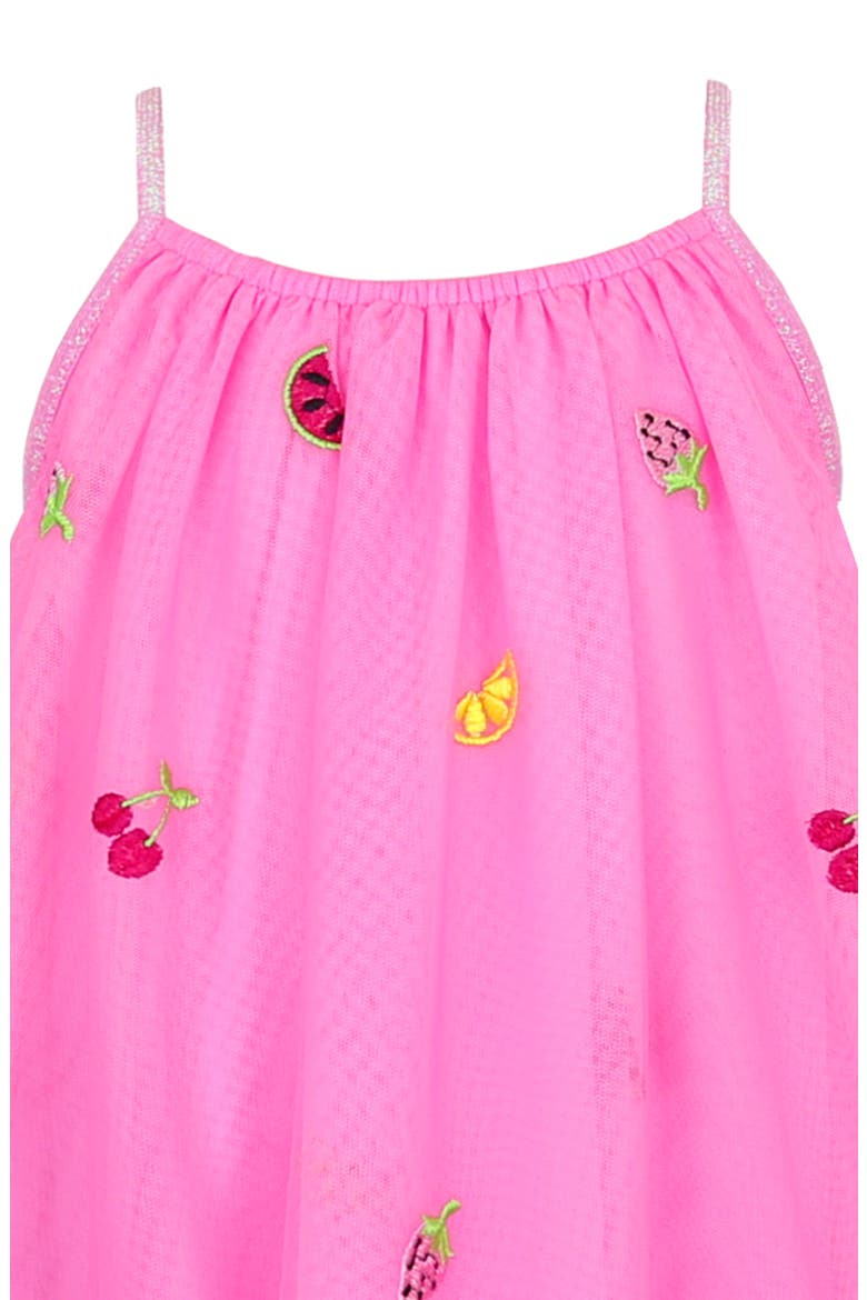Kids' Fruit Embroidered Fluffy Dress, Alternate, color, PINK