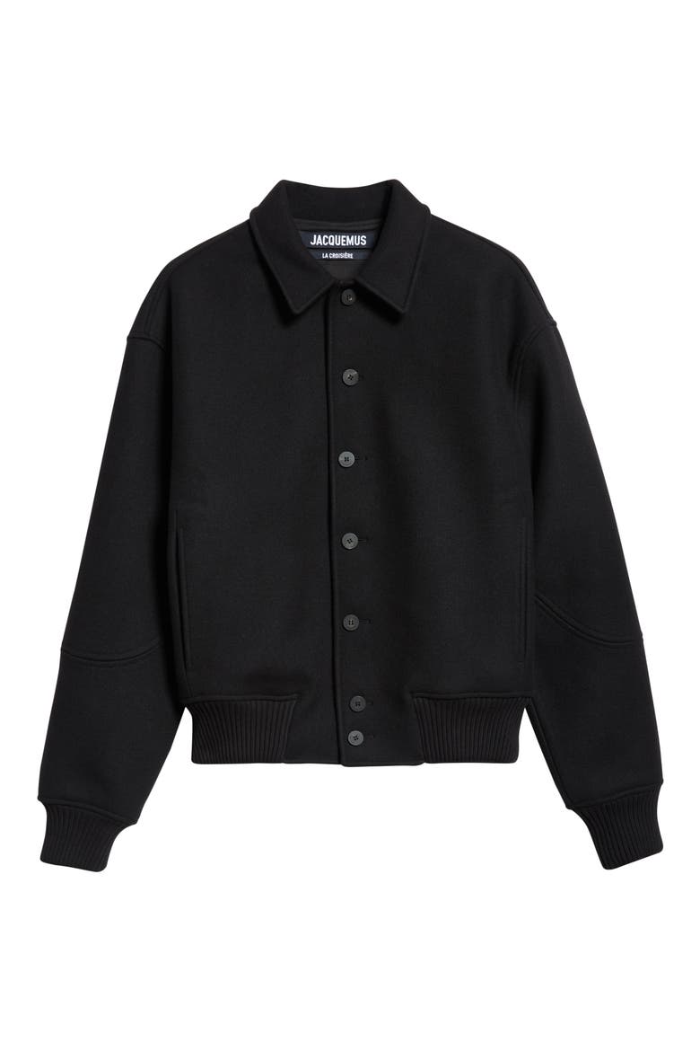 Le Feltro Bomber Jacket, Alternate, color, BLACK