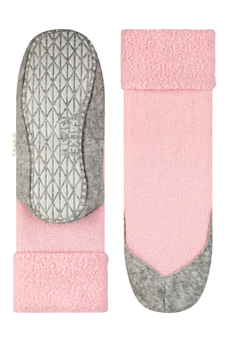 Cosy Stretch Wool Slipper Socks, Alternate, color, ALMOND BLOSSOM