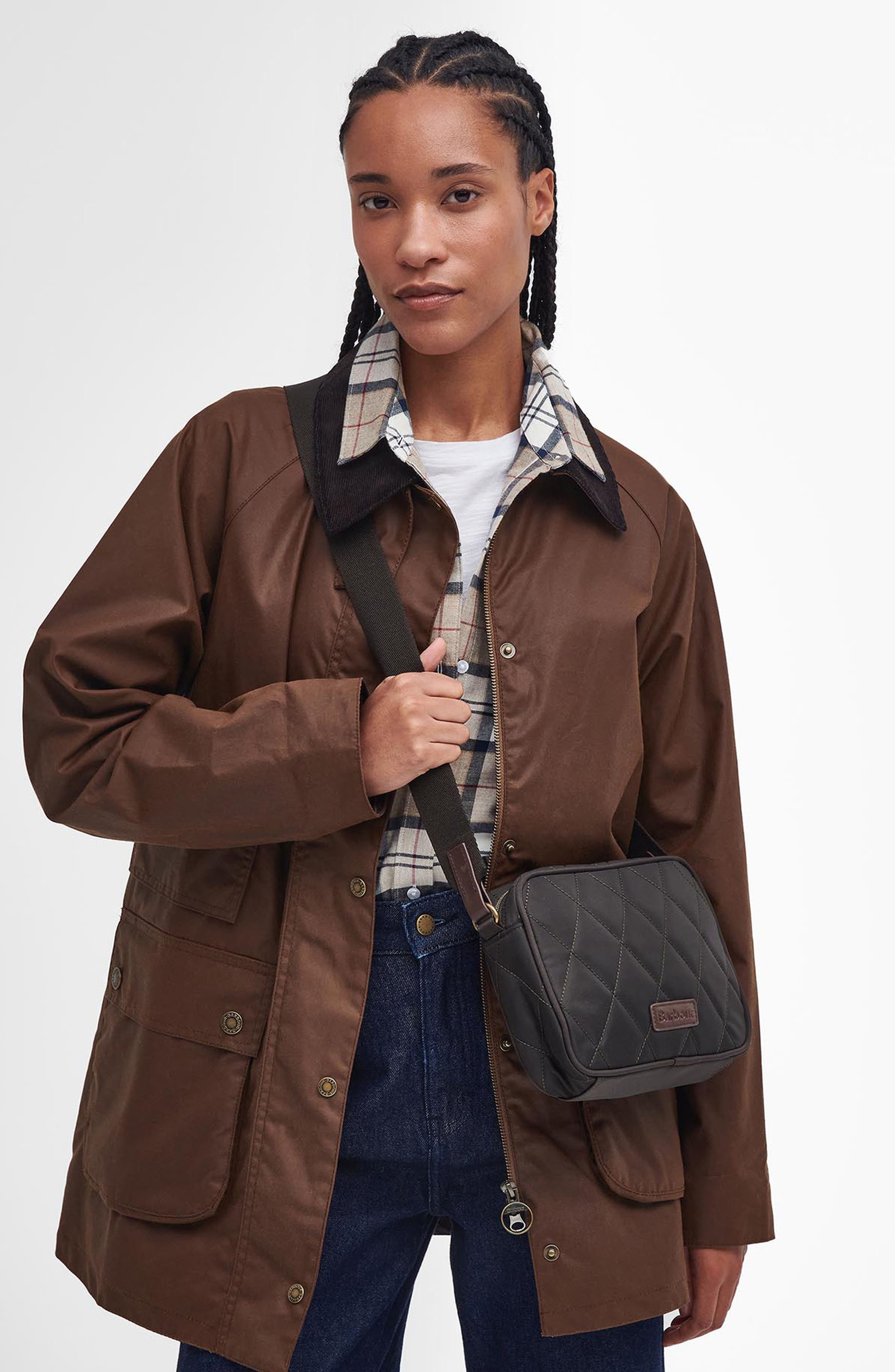 Barbour Diamond Quilted Nylon Crossbody Bag, Alternate, color, 