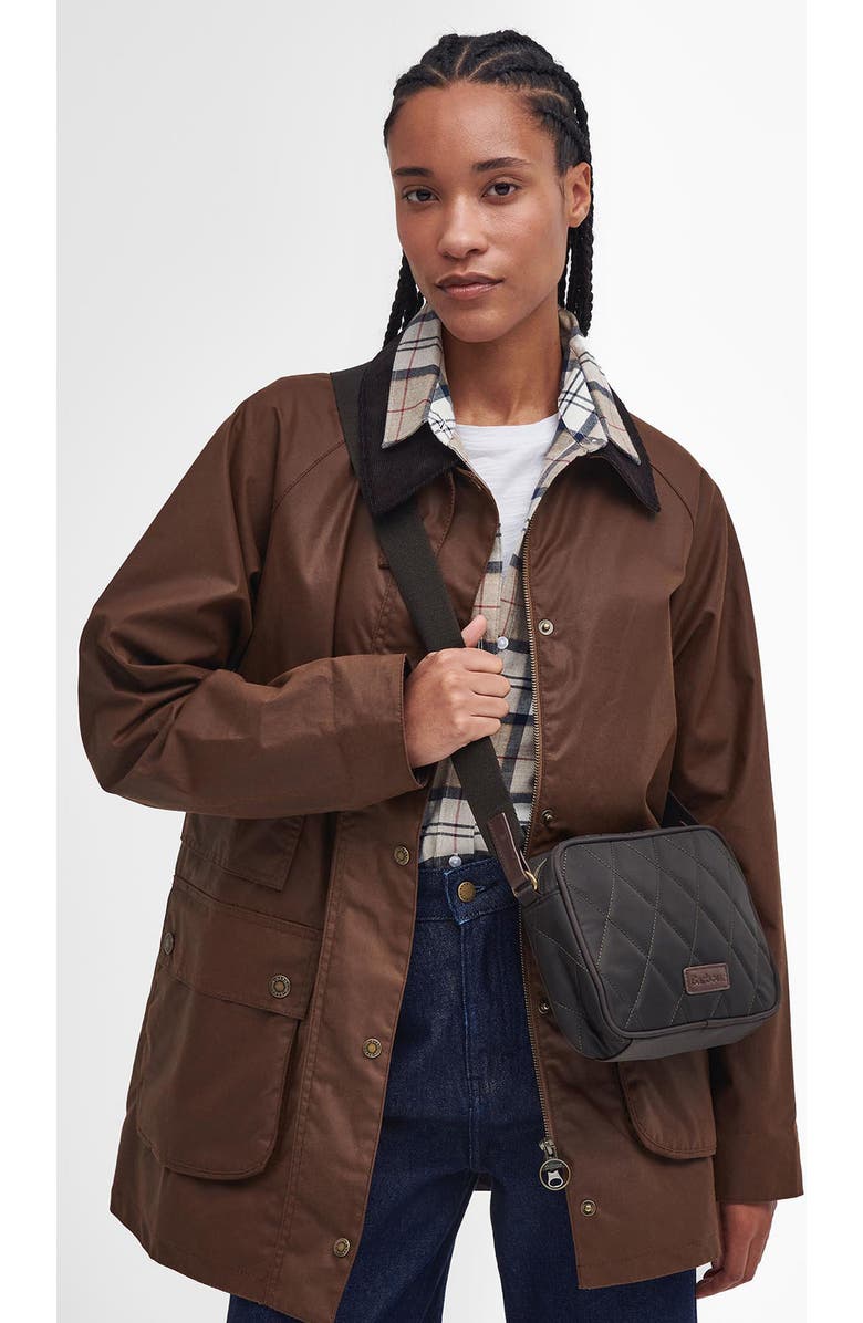 Barbour Diamond Quilted Nylon Crossbody Bag, Alternate, color,