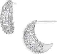 Nadri Alma J Hoop Earrings
