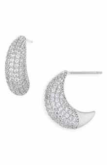 Nadri Alma J Hoop Earrings