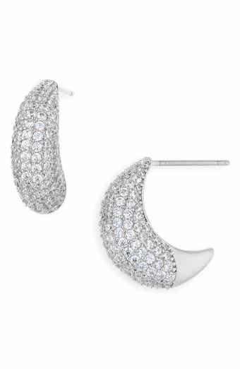 Nadri Alma J Hoop Earrings