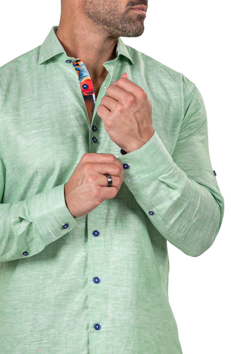Maceoo Eins Marthy Contemporary Fit Button-Up Shirt, Alternate, color, 