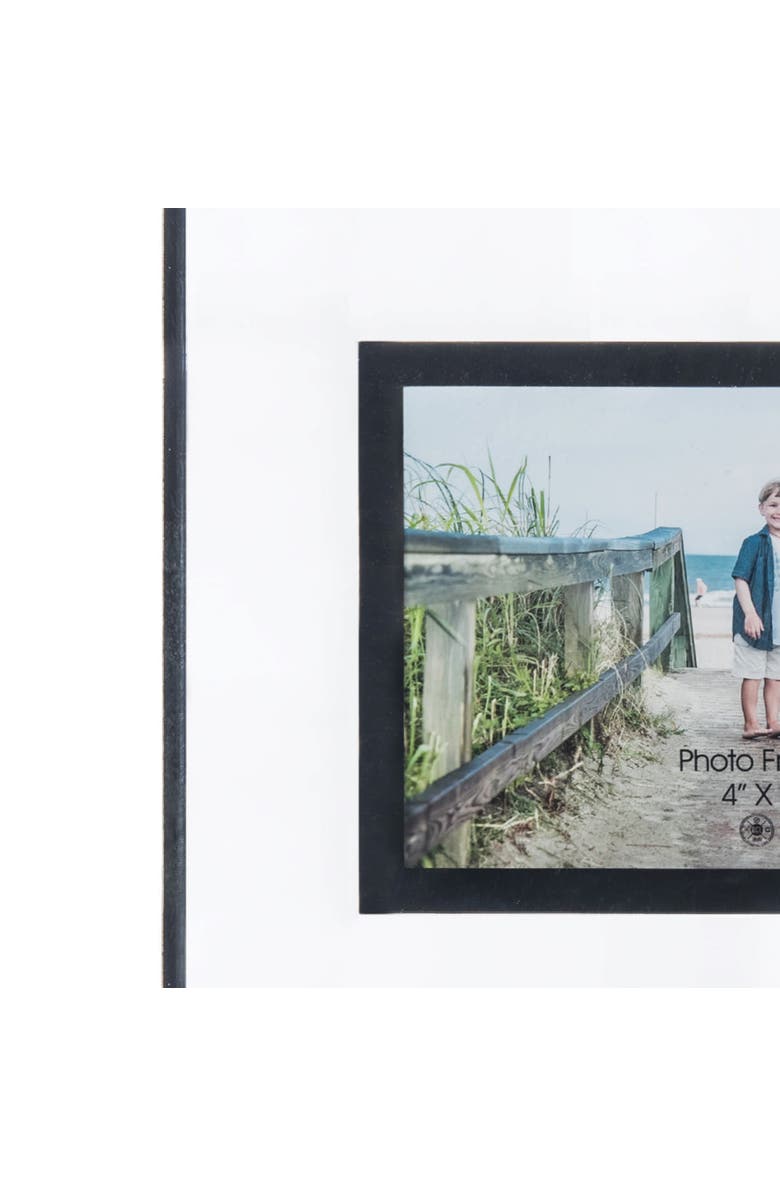 Beachcombers Glass 4X6 Photo Frame With Pewter Mermaid, Alternate, color, White