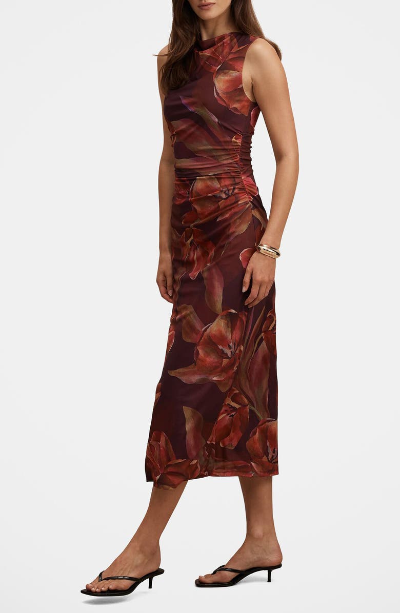 Ever New Allegra Mesh Midi Dress, Alternate, color, Bruny Floral