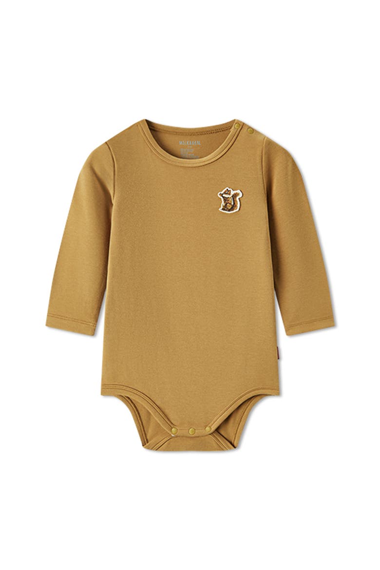 Brushed Long Sleeve One Piece, Main, color, Peanut