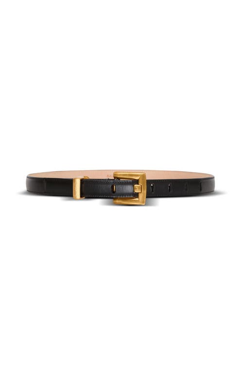 Balmain Anthem Calfskin Belt Adjustable Length In Black