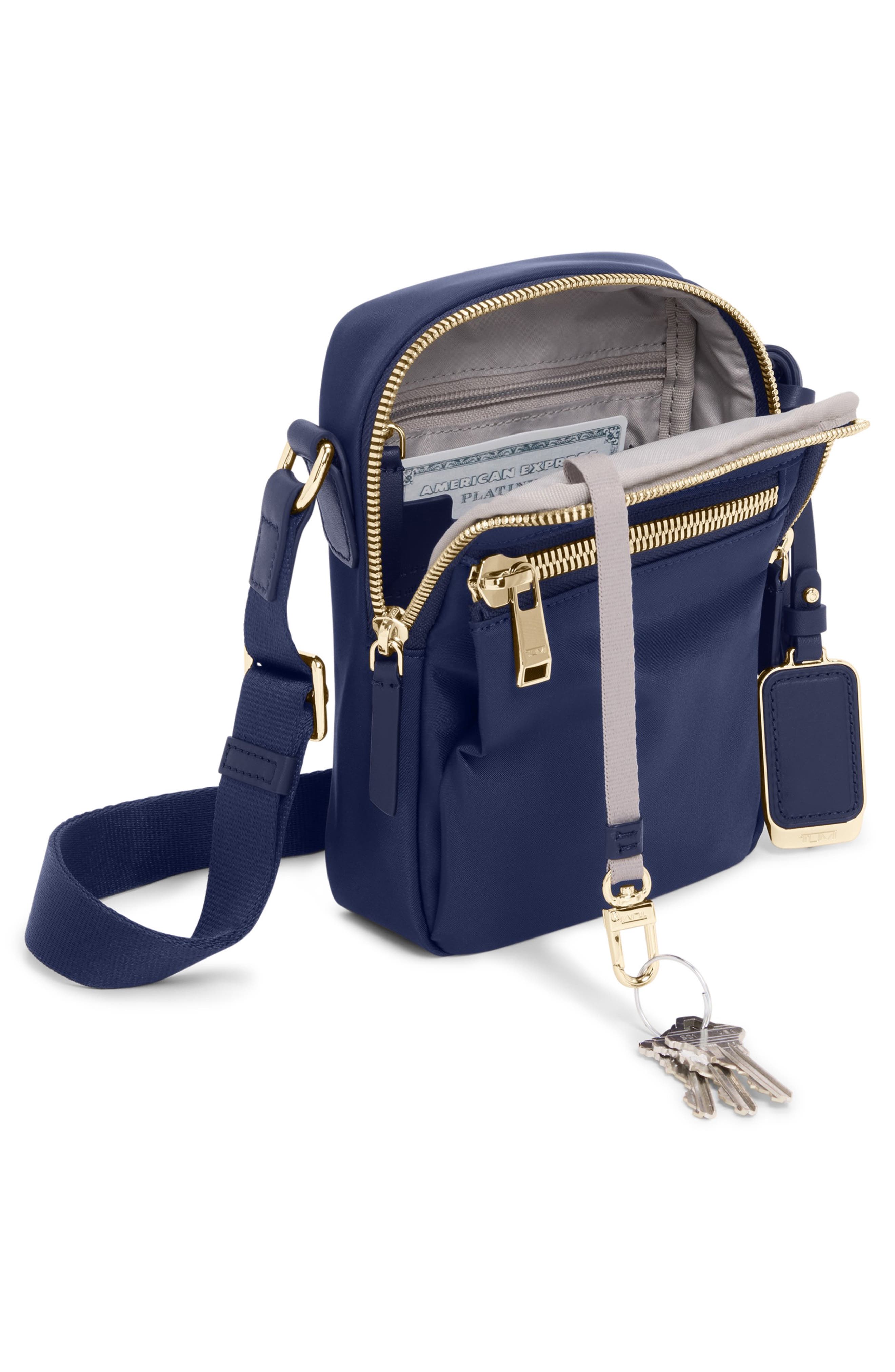 Voyageur Persia Crossbody Bag, Alternate, color, INDIGO/ LIGHT GOLD
