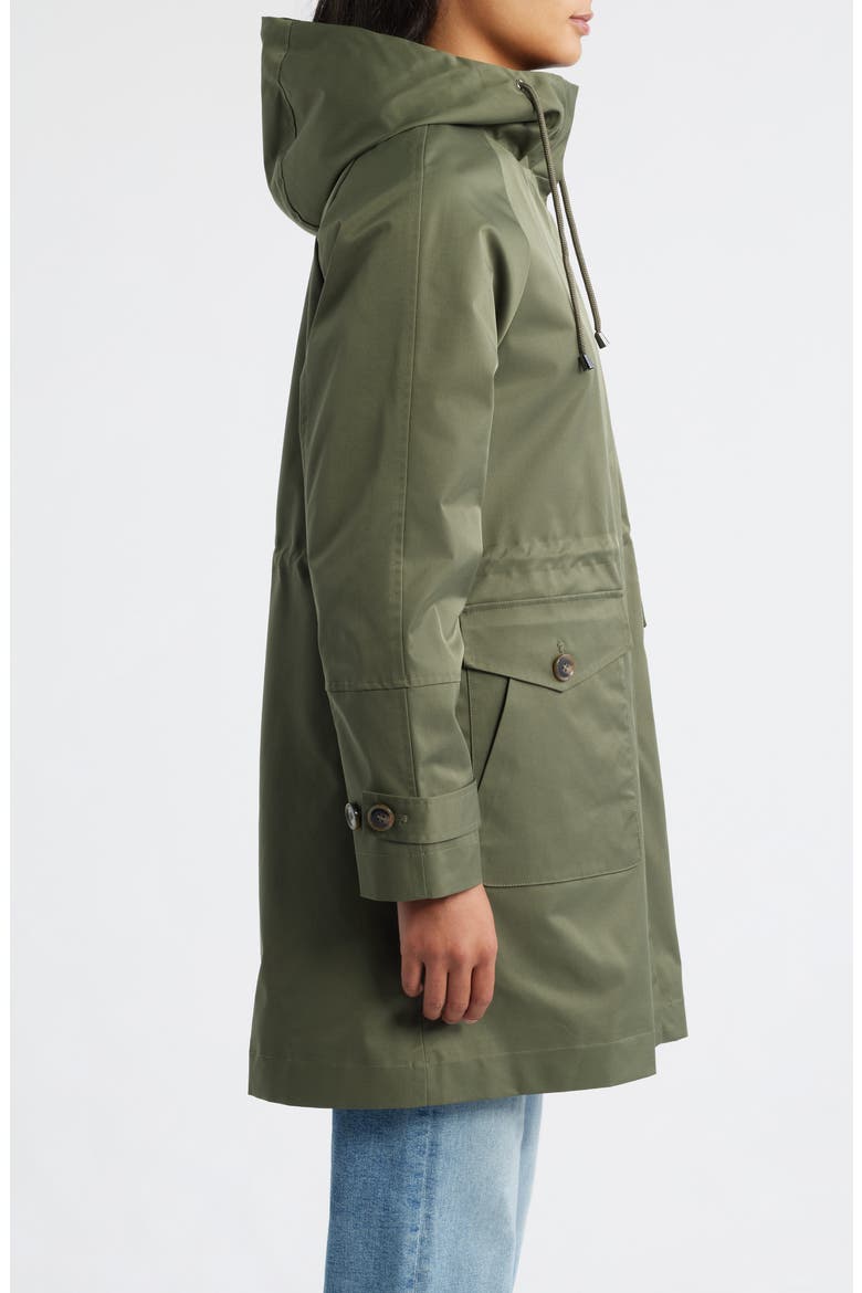 Hooded Raincoat, Alternate, color, OLIVE