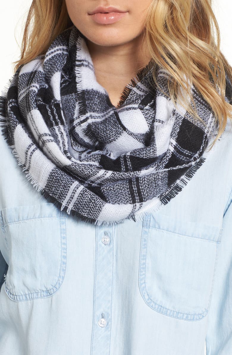 Collection XIIX Plaid Infinity Scarf, Main, color,