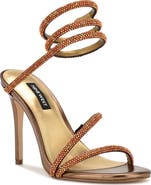 Nine West Maskill Rhinestone Ankle Wrap Sandal