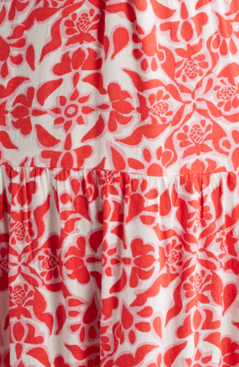 CITY BLUES Print Tiered Maxi Dress, Alternate, color, Red/ Pink