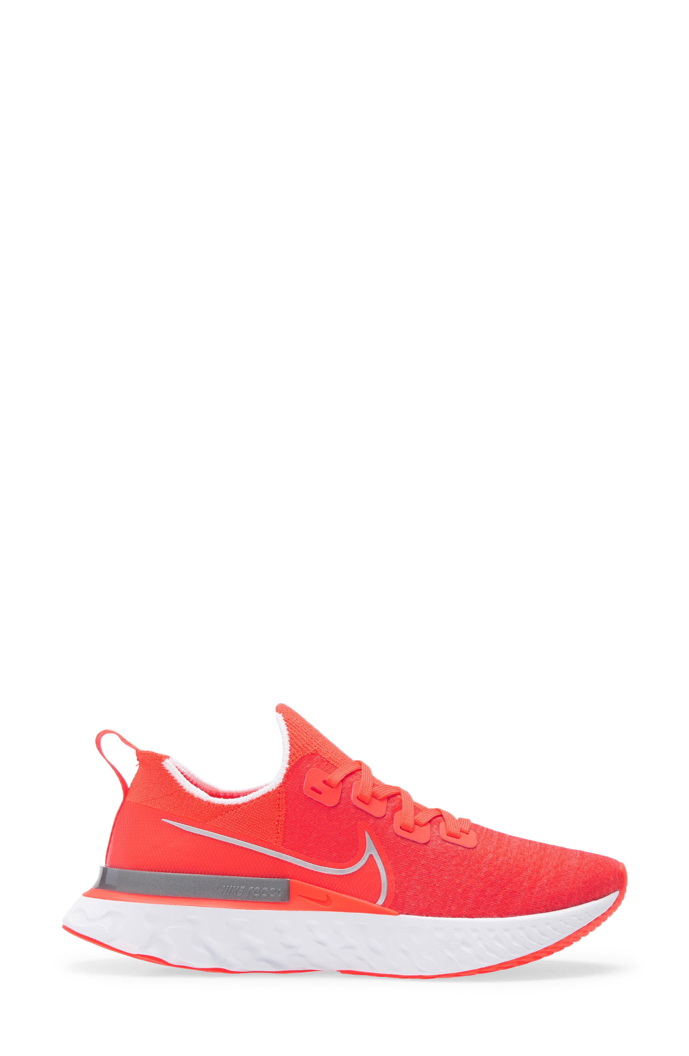 React Infinity Run Flyknit Running Shoe, Alternate, color, CRIMSON/ WHITE/ RED/ SILVER