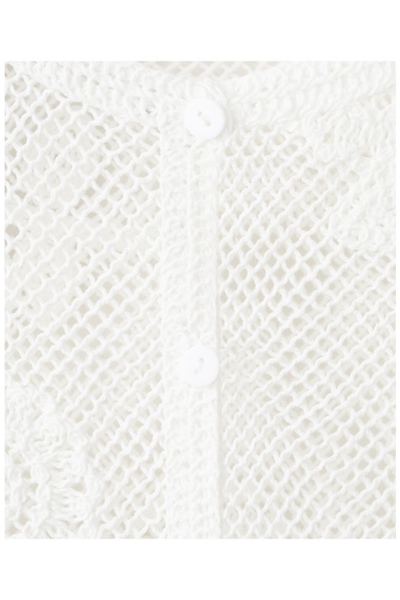 Floral Crocheted Cardigan, Alternate, color, WHITE
