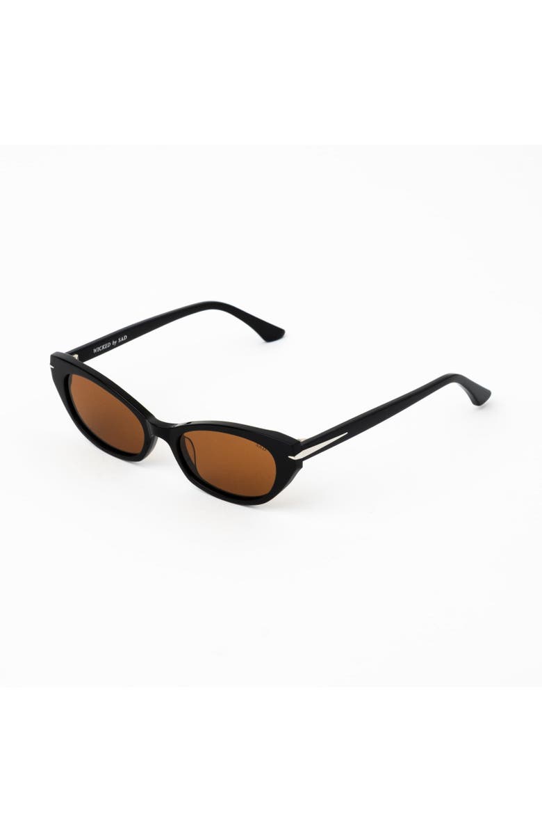 Sad Eyewear Wicked Sunglasses, Alternate, color, Gloss Black - Polarized Bronze