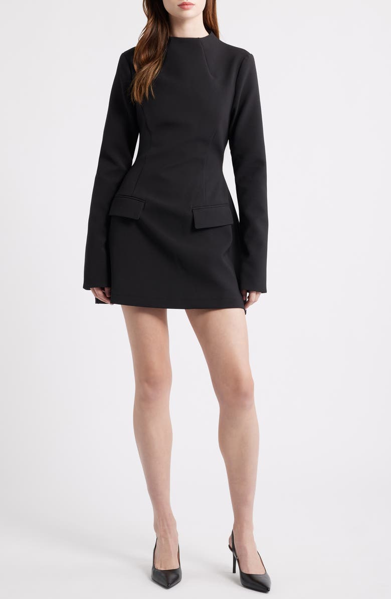 Odd Muse The Ultimate Muse Split Sleeve Minidress with Pockets, Main, color, Black
